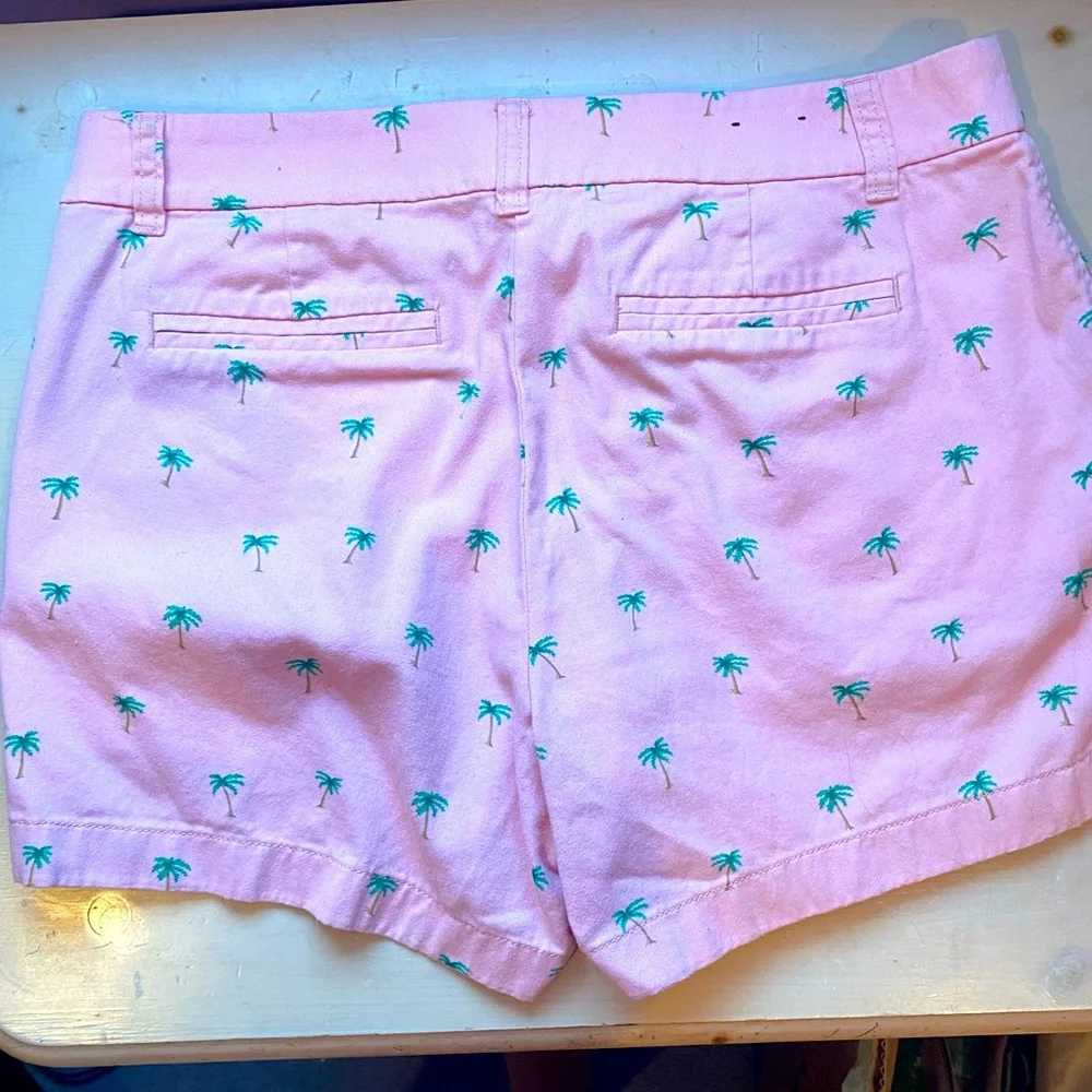 J Crew Palm Tree Embroidered Shorts - Picture 2 of 5